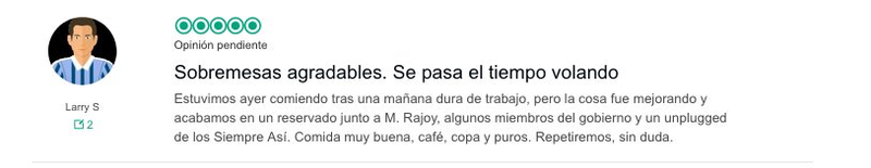 Illustration for article titled Mariano Rajoy pasó su último día como presidente en un restaurante (y los españoles se vengaron por Tripadvisor)